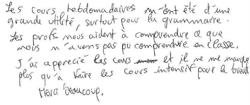 grande utilité surtout pour la grammaire