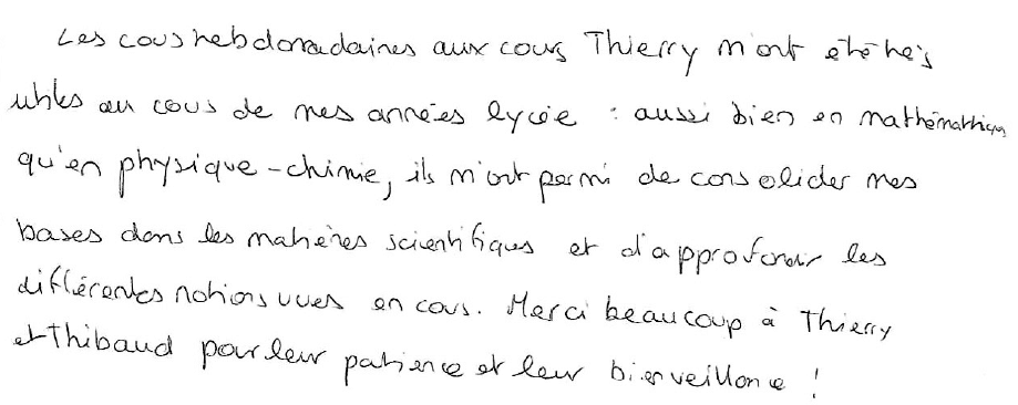 très utiles au cours de mes années lycée